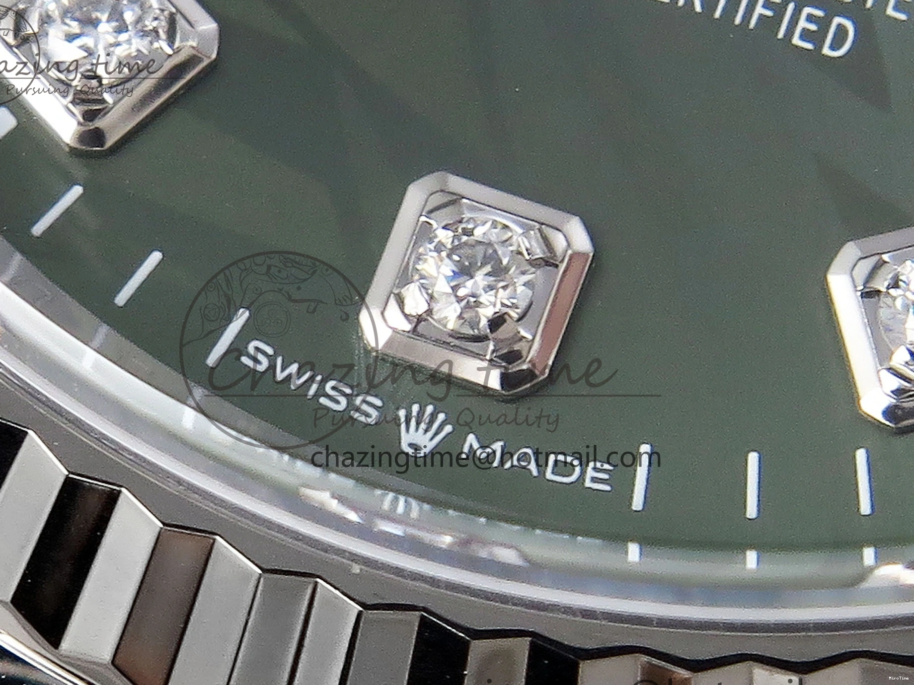 MiroTime 0224 RelaxedFit DateJust 36 126234 Clean 1:1 Best Edition 904L Steel Green Leaf Diamonds Dial on Jubilee Bracelet VR 1975